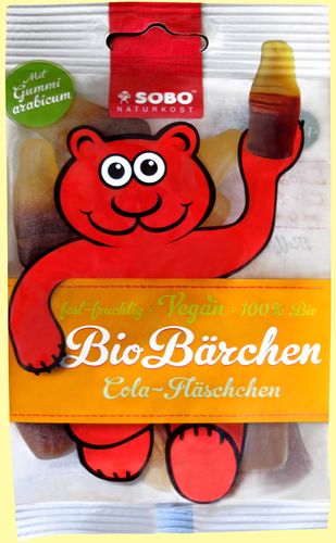 Bio-Bärchen, Cola-Fläschchen, vegan 75g
